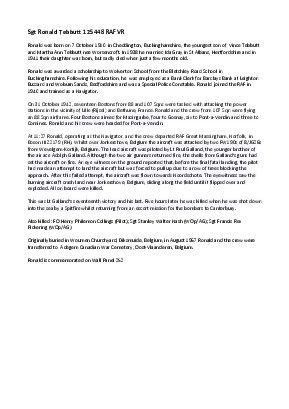 A preview of a PDF biography for Tebbutt, Ronald